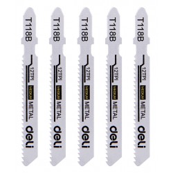 DELI σετ λάμες σέγας DH-QJT012-E4 για μέταλλο, T118B, 5τμχ DELI σετ λάμες σέγας DH-QJT012-E4 για μέταλλο, T118B, 5τμχ