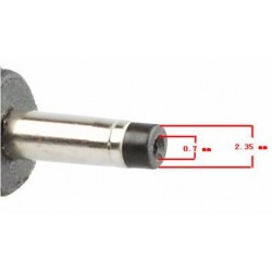 POWERTECH βύσμα για φορτιστή Asus laptop, M21, 19V, 2.35x0.7mm