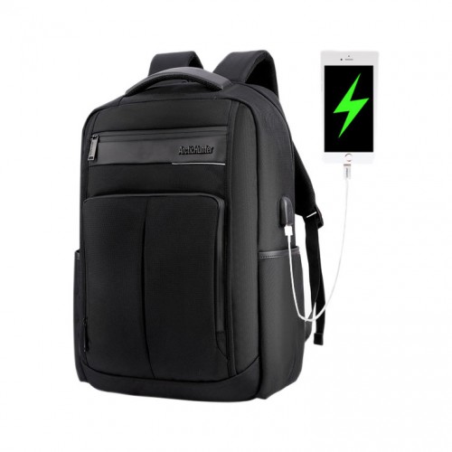 ARCTIC HUNTER τσάντα πλάτης B00121C-BK με θήκη laptop 15.6, μαύρη