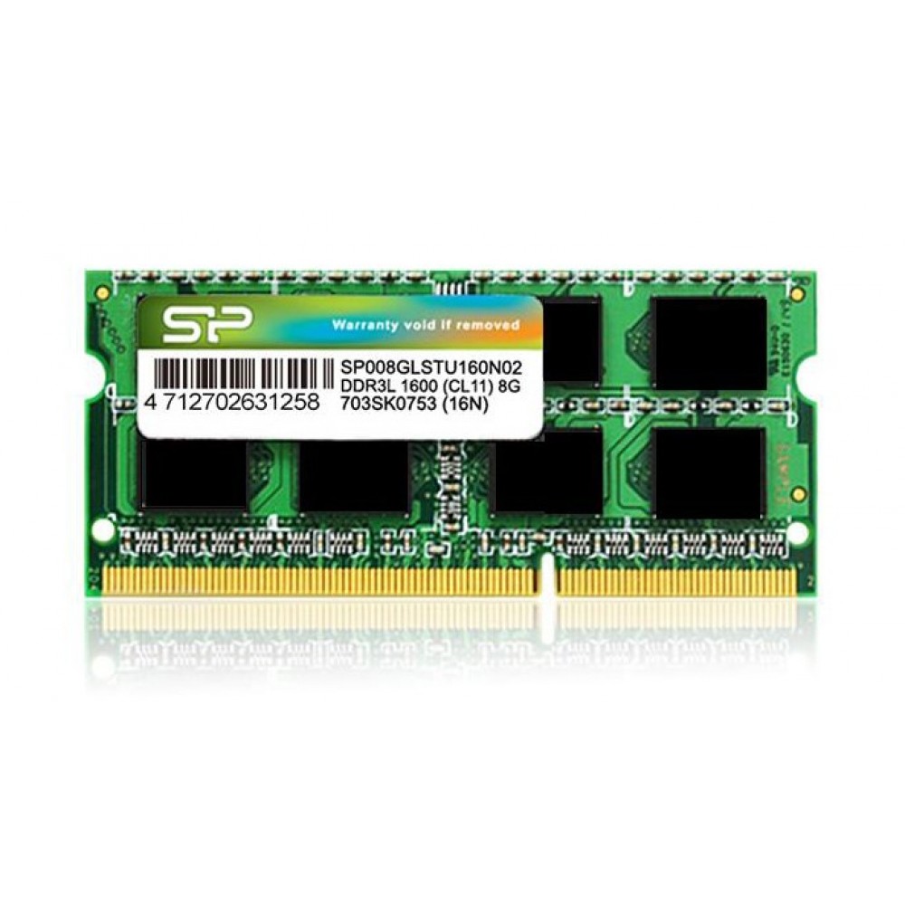 SILICON POWER Μνήμη 8GB DDR3L SODimm, PC3L 12800, 1600MHz, CL11, 1.35v SILICON POWER Μνήμη 8GB DDR3L SODimm, PC3L 12800, 1600MHz, CL11, 1.35v