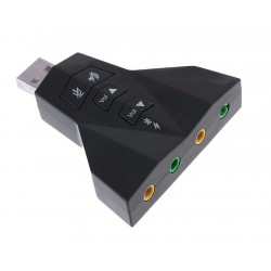 POWERTECH κάρτα ήχου USB CAB-U037, 7.1CH, έξοδος μικρόφωνου & ακουστικού