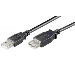 GOOBAY καλώδιο προέκτασης USB 93599, αρσενικό σε θηλυκό, 1.8m, μαύρο