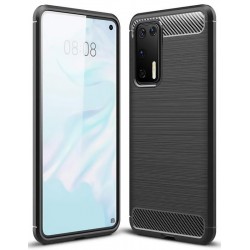 Hurtel Brushed Carbon Back Cover Μαύρο (Huawei P40 Pro)