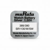 MURATA μπαταρία Silver Oxide για ρολόγια SR1130, 1.55V, No389/390, 1τμχ