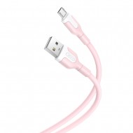XO NB212 2.1A USB Καλώδιο για Micro Ροζ