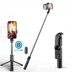 Selfie Stick με Bluetooth Q07 Black ΟΕΜ