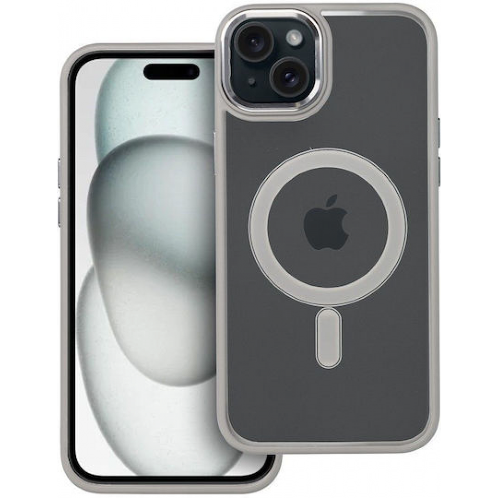 Back Cover Πλαστικό / Σιλικόνης Μαγνητικό Γκρι (iPhone 15 Plus) Back Cover Πλαστικό / Σιλικόνης Μαγνητικό Γκρι (iPhone 15 Plus)