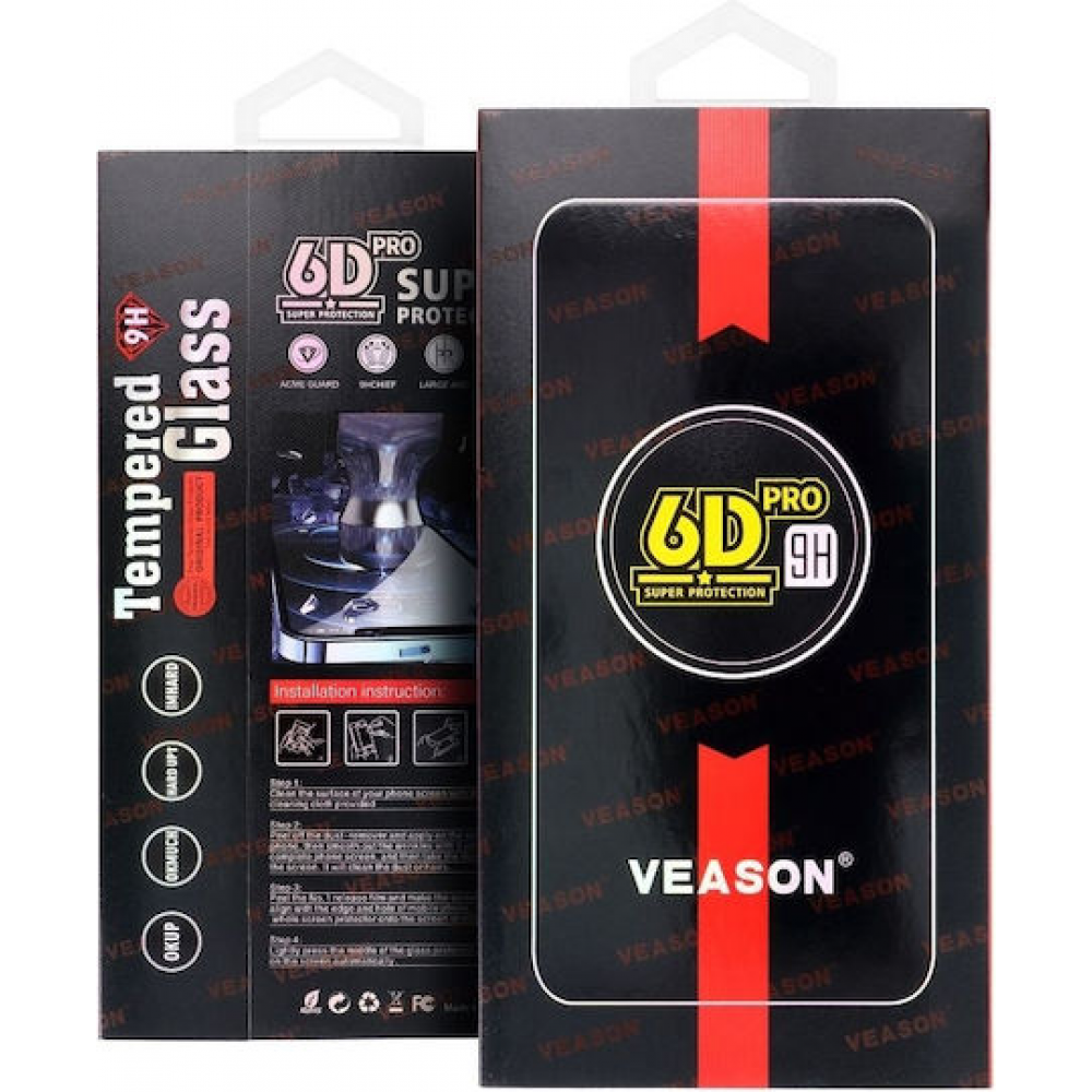 5D Full Face Tempered Glass Μαύρο (Redmi 12  / Redmi 13)