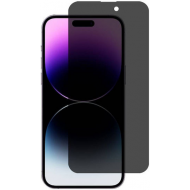 5D Full Glue Privacy Ματ Full Face Tempered Glass Μαύρο (iPhone 15 Pro Max)