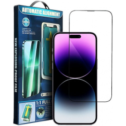 5D Full Glue Full Face Tempered Glass Μαύρο (iPhone 16 Pro / iPhone 17 / iPhone 17 Pro)