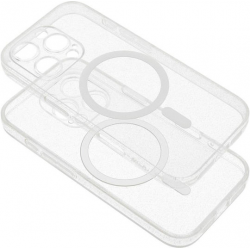 Clear Mag Cover Case Camera Protection Compatible Magsafe Transparent Glitter (Iphone 16 Pro Max)