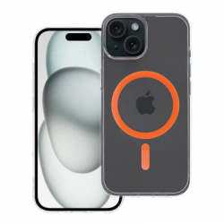 Drop Glue Colorful Ring Mag Back Cover Πλαστικό / Σιλικόνης Πορτοκαλί (iPhone 15)