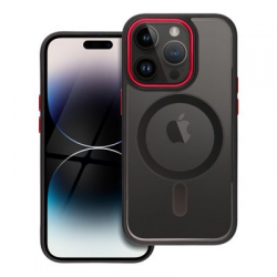 Color Edge Mag Cover Back Cover Πλαστικό / Σιλικόνης Μαύρο Κόκκινο (iPhone 14 Pro)