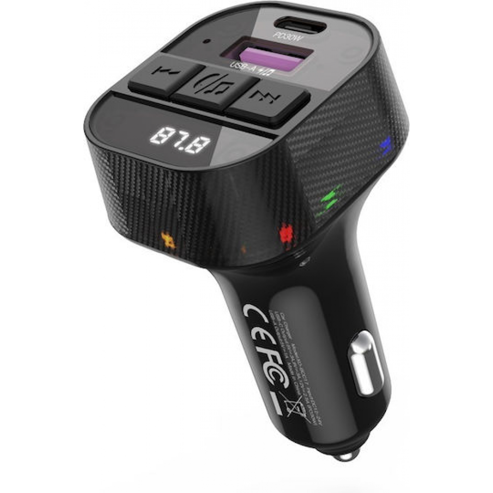 XO BCC17 Smart Bluetooth MP3 A+C Dual Port PD30W Φορτιστής Αυτοκινήτου XO BCC17 Smart Bluetooth MP3 A+C Dual Port PD30W Φορτιστής Αυτοκινήτου