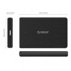 ORICO εξωτερική θήκη για 2.5" HDD/SSD 2189U3-BK-EP έως 4TB, 5Gbps, μαύρη