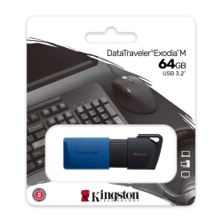Kingston Datatraveler Exodia M 64GB USB 3.2 Stick Μαύρο