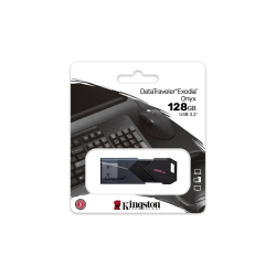 Kingston DataTraveler Exodia Onyx 128GB USB 3.2 Stick Γκρι
