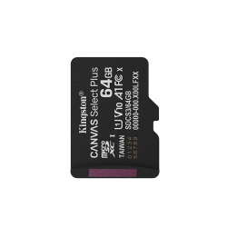 Kingston Canvas Select Plus microSDXC 64GB Class 10 U1 A1 με αντάπτορα Kingston Canvas Select Plus microSDXC 64GB Class 10 U1 A1 με αντάπτορα