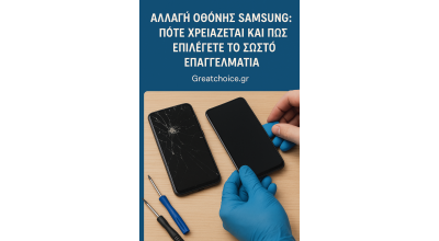 Αλλαγή Οθόνης Samsung: Ολοκληρωμένος Οδηγός 2025 | Greatchoice.gr