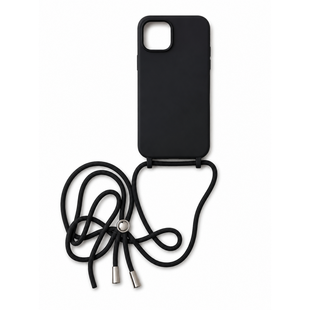 Θήκη Silicone Rope για Apple iPhone 15 Plus – Μαύρο Θήκη Silicone Rope για Apple iPhone 15 Plus – Μαύρο