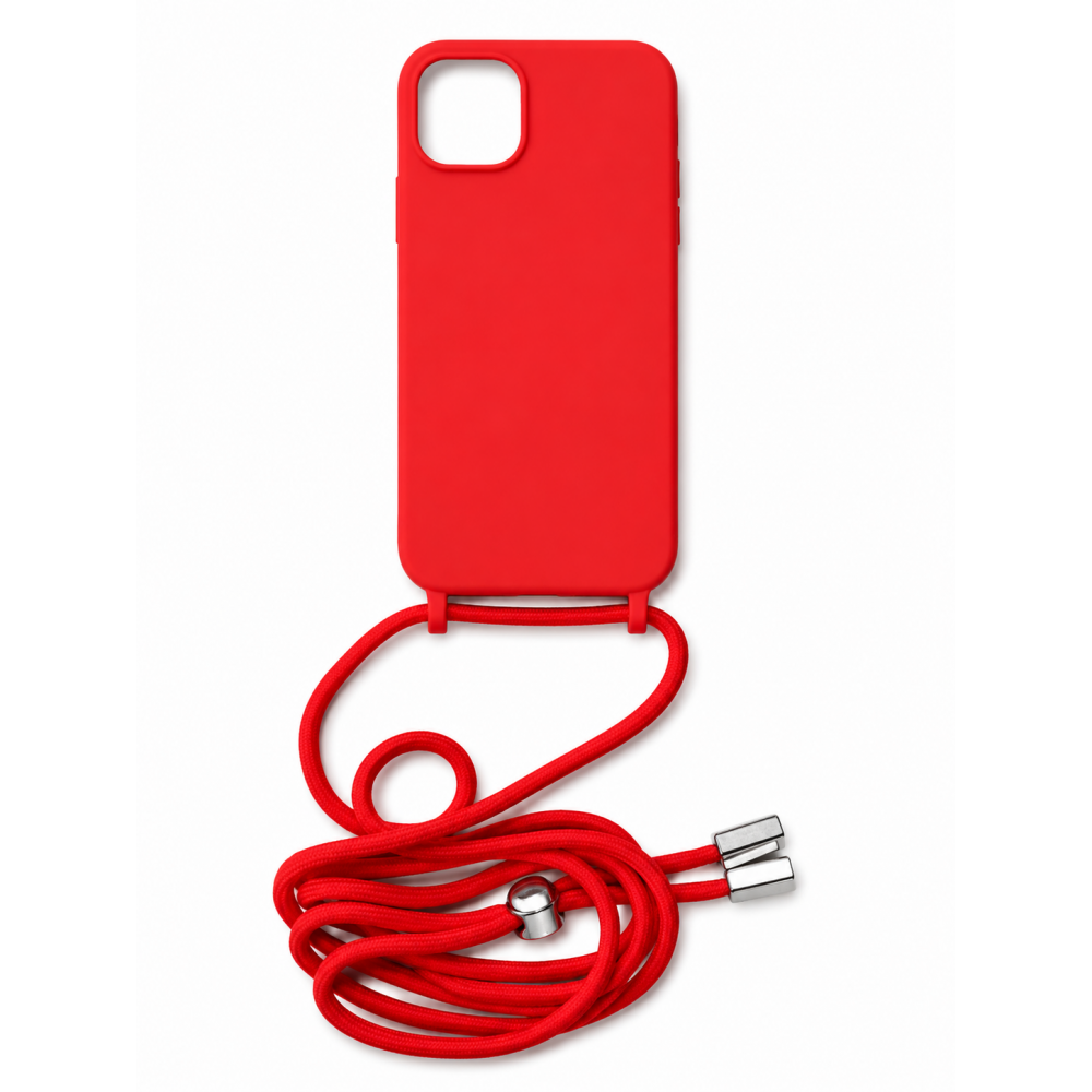 Θήκη Silicone Rope για Apple iPhone 15 Plus – Κόκκινο