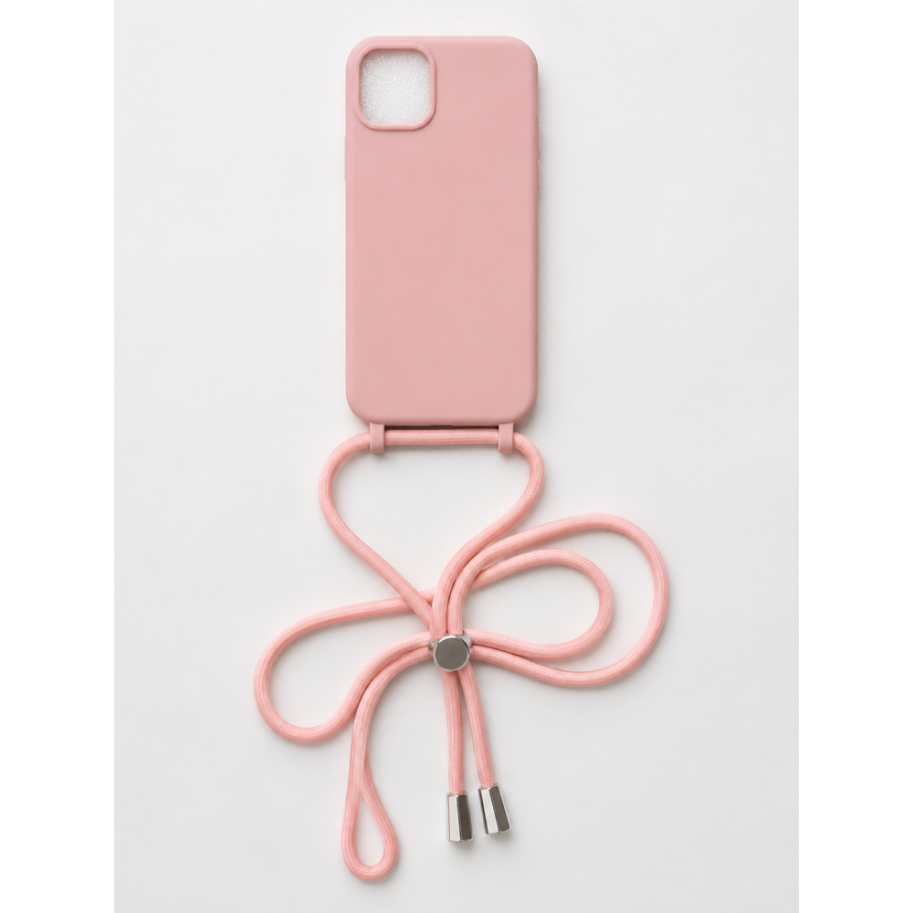 Θήκη Silicone Rope για Apple iPhone 15 Plus – Ρόζ