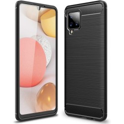 Carbon Back Cover Σιλικόνης Μαύρο (Galaxy A42)