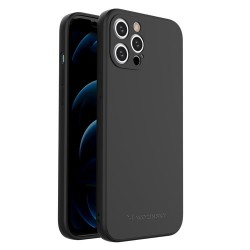 Wozinsky Color θήκη silicone flexible durable θήκη iPhone 12 Pro Max Μαύρο