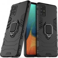 Hurtel Ring Holder Back Cover Μαύρο (Galaxy A71)