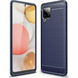 Carbon Back Cover Σιλικόνης Μπλε (Galaxy A42)