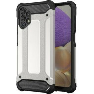 Hurtel Hybrid Armor Back Cover Συνθετική Ανθεκτική Ασημί (Galaxy A32 4G)