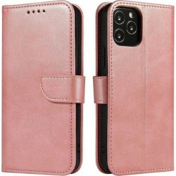 Hurtel Magnet Elegant θήκη Pink (Apple iPhone 12 Mini)