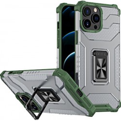 Hurtel Crystal Ring Back Cover Συνθετική Ανθεκτική Πράσινο (iPhone 11 Pro Max)