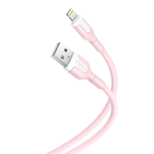 XO NB212 2.1A USB Καλώδιο για Lightning Ροζ