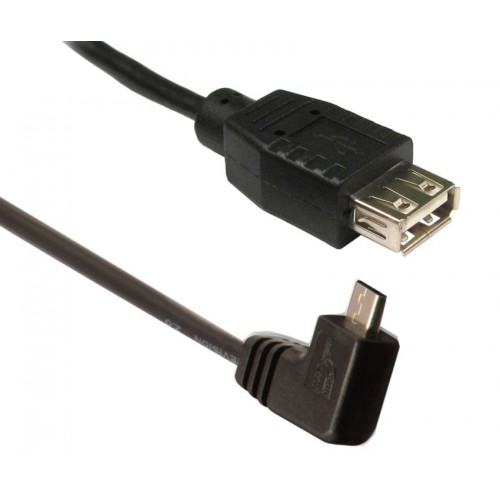 POWERTECH καλώδιο Micro USB σε USB CAB-U026, γωνιακό 90°, 1.5m, μαύρο