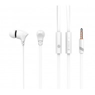 CELEBRAT Earphones με μικρόφωνο G3, on/off, 10mm, 1.2m, λευκά