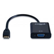 POWERTECH αντάπτορας mini HDMI (M) σε VGA (F) PTH-026 με Audio, μαύρο