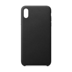 Hurtel ECO Leather Back Cover Δερματίνης Μαύρο (iPhone XS Max)