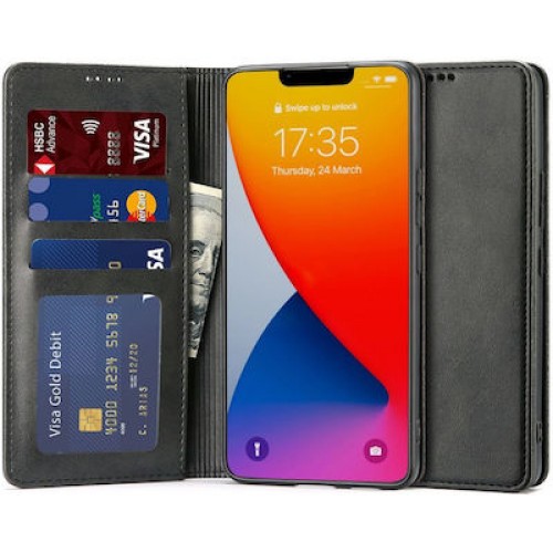 Tech-Protect Wallet Δερματίνης Μαύρο (iPhone 14)
