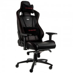 noblechairs EPIC Gaming Chair Breathable, 4D armrests, 60mm casters - black/red
