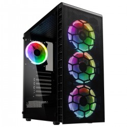 Kolink Observatory Lite Mesh RGB Mid-Tower - Tempered Glass - Black