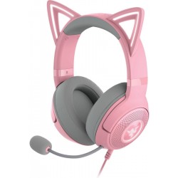 Razer KRAKEN KITTY V2 - Quartz - RGB - USB 7.1 Gaming Headset - Kitty Ears - PC / PS5 / SWITCH