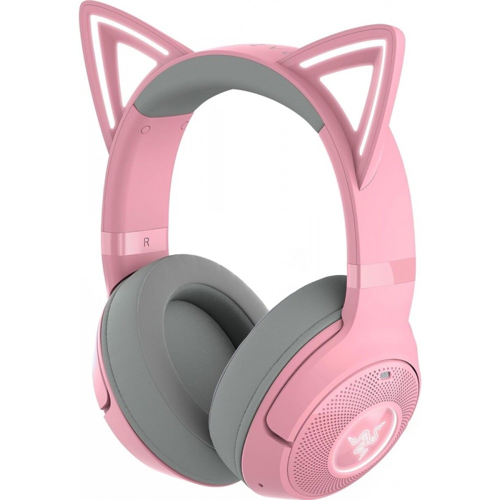 Razer KRAKEN KITTY V2 BT - Quartz - RGB - 7.1 Gaming Headset - Kitty Ears - Bluetooth 5.2 Razer KRAKEN KITTY V2 BT - Quartz - RGB - 7.1 Gaming Headset - Kitty Ears - Bluetooth 5.2