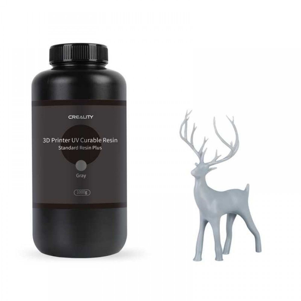 CREALITY Resin Plus Grey, 1kg Standard Rigid Resin Plus for 3D Printers gray 3302020089 CREALITY Resin Plus Grey, 1kg Standard Rigid Resin Plus for 3D Printers gray 3302020089