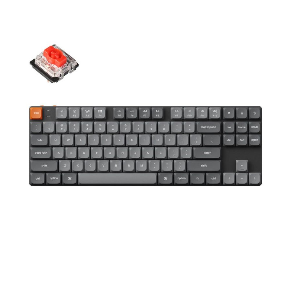 Keychron K1 Max (K1M-H1) ANSI 80% TKL Black Full Assembled Red Switch RGB Hot-Swap Wired Low Profile Keychron K1 Max (K1M-H1) ANSI 80% TKL Black Full Assembled Red Switch RGB Hot-Swap Wired Low Profile