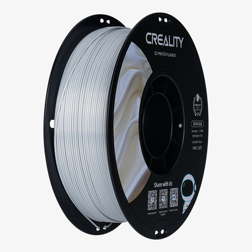 CREALITY CR-PLA Silk Silver, 3D Printer Filament Glossy, 1 kg Spool,1.75 mm (3301120007) CREALITY CR-PLA Silk Silver, 3D Printer Filament Glossy, 1 kg Spool,1.75 mm (3301120007)