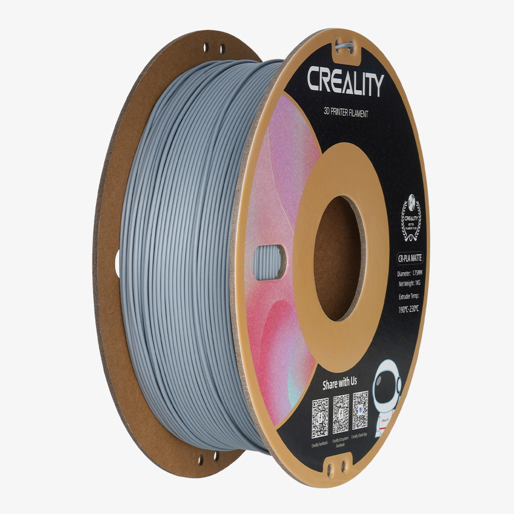 CREALITY CR-PLA Matte Grey, 3D Printer Filament 1 kg Spool,1.75mm (3301010299 gray) CREALITY CR-PLA Matte Grey, 3D Printer Filament 1 kg Spool,1.75mm (3301010299 gray)