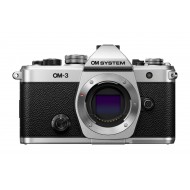 Olympus OM-System OM-3 body silver, CB-USB13 USB cable, Shoulder strap, Instruction manual, Warranty