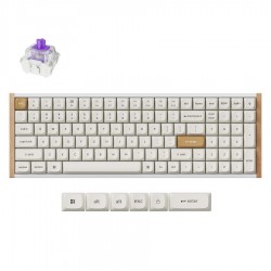 Keychron K4 HE (K4H-Q1) Special Wood Edition White Wireless Magnetic Hall Effect RGB Keyboard 96% US