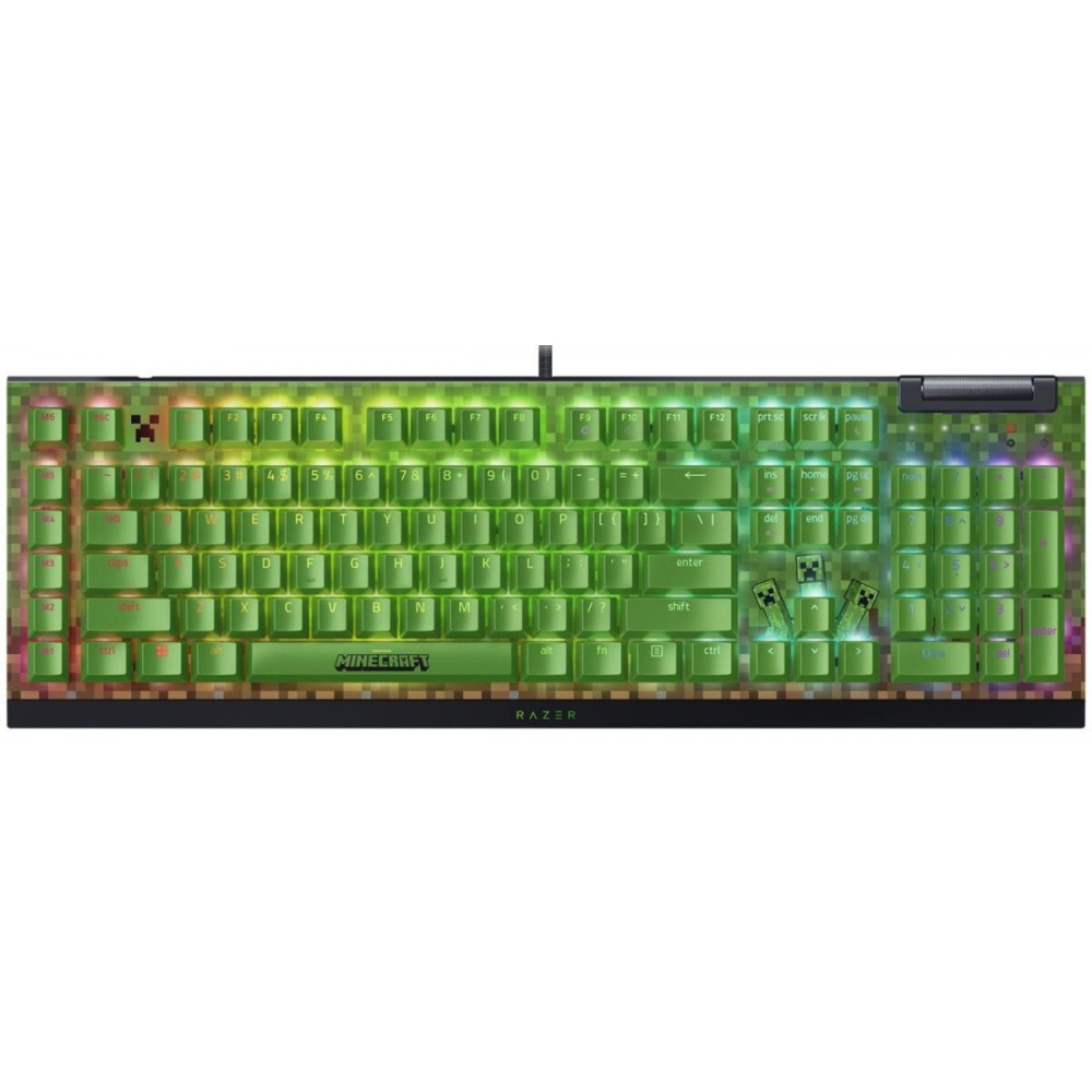 Razer BLACKWIDOW V4 X Minecraft + SKIN - RGB Gaming Mechanical Keyboard - Macro Keys - Green Switch Razer BLACKWIDOW V4 X Minecraft + SKIN - RGB Gaming Mechanical Keyboard - Macro Keys - Green Switch